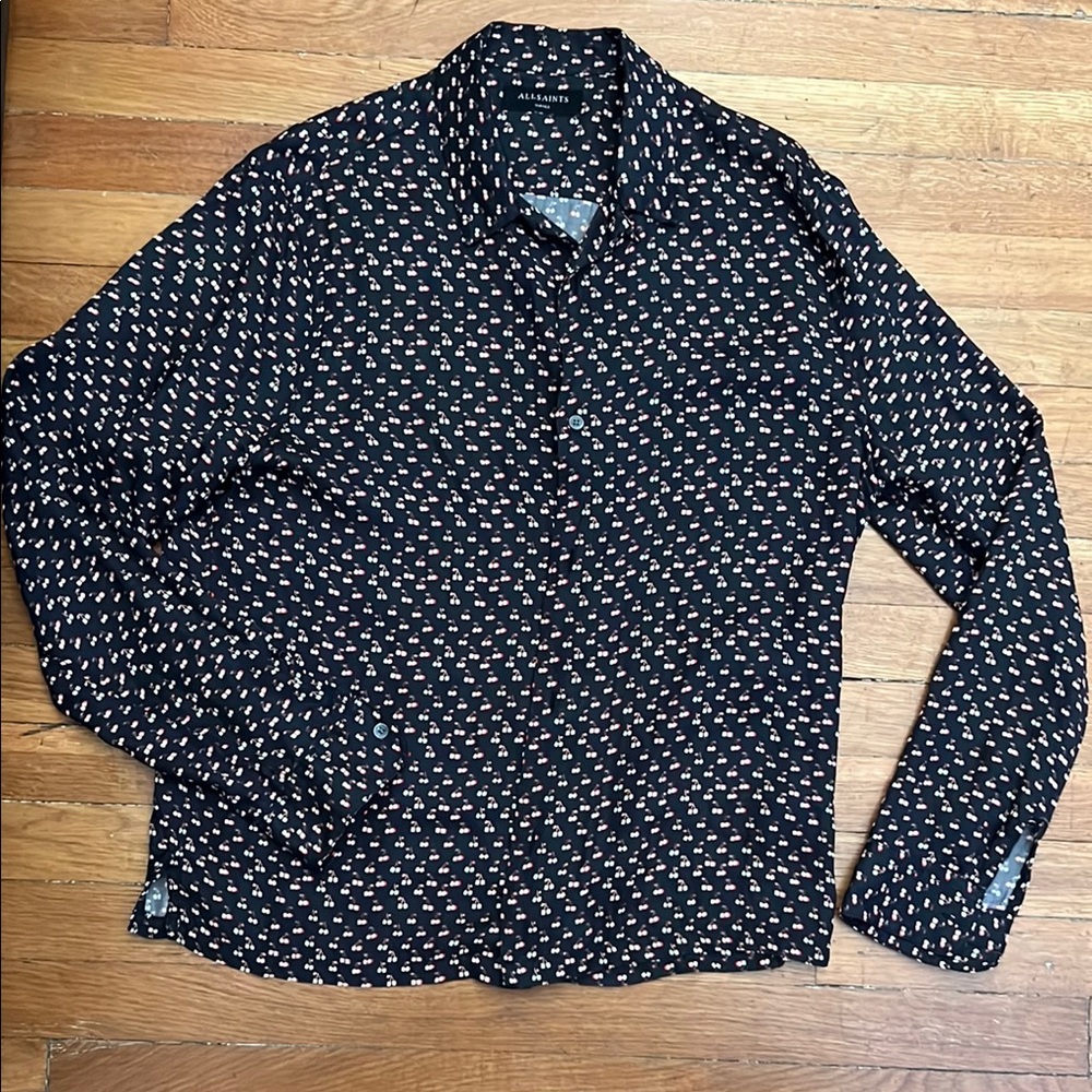 AllSaints Black cherries Button-Up Shirt